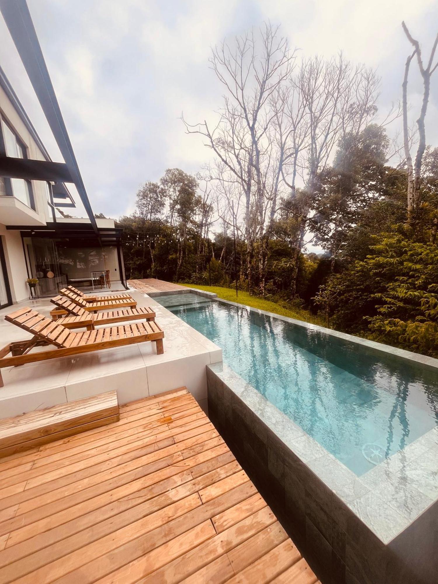 Paraiso Em Rancho Queimado Com Piscina Aquecida Bagian luar foto